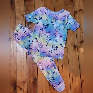Girls -2 piece Disney tie dye pjs size 7
